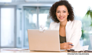 woman at computer