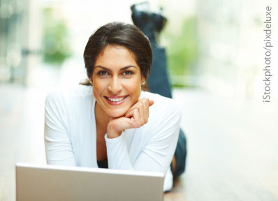 Woman with computer