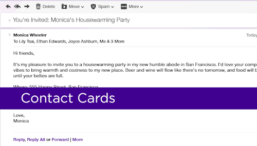 Yahoo Contact Cards gif