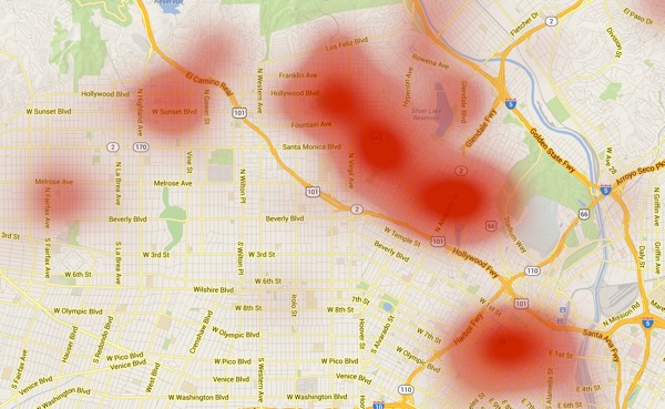 LA Wordmap for Hipster