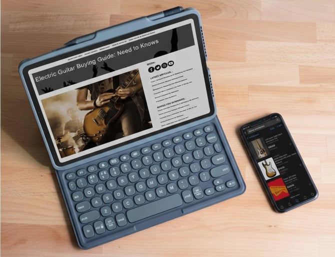 Zagg Pro Keys shown next to a phone