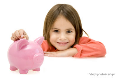 Child with piggy bank