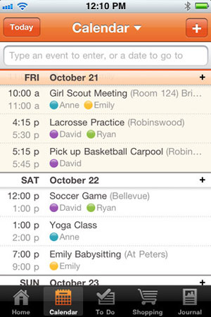 Cozi iPhone app