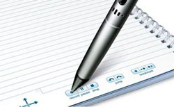 Livescribe Echo paper controls