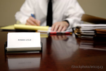 lawyer at desk