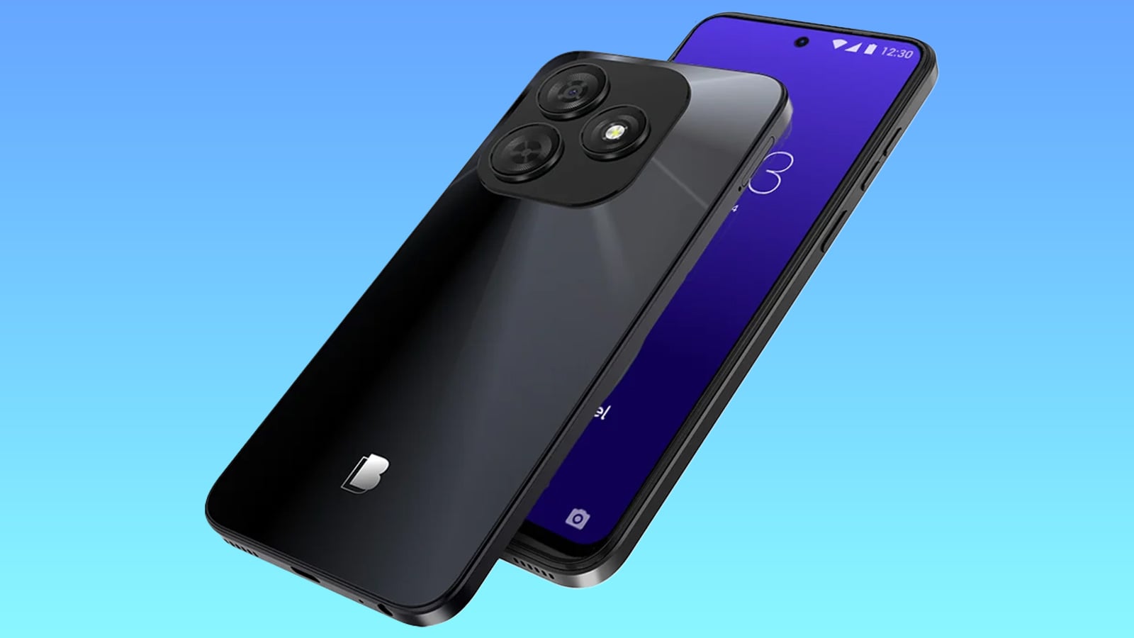 Front and back views of the Pinwheel Genesis 4 smartphone