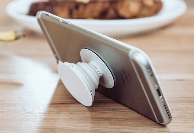 For comfort: PopSockets: expanding stand and grip for smartphones