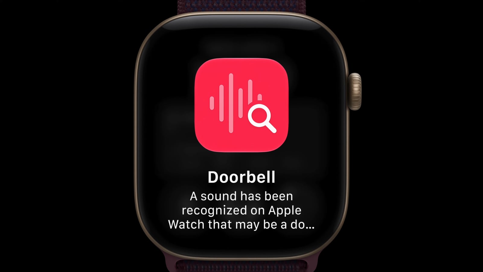Apple Watch sound recognition screen