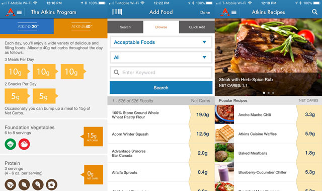 Best Overall Plan, Recipes and Food Alternatives: Carb Counter and Diet Tracker by Atkins