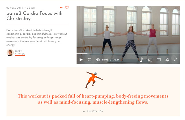 Barre3 combines moves from ballet, yoga and Pilates to create a unique, low-impact routine