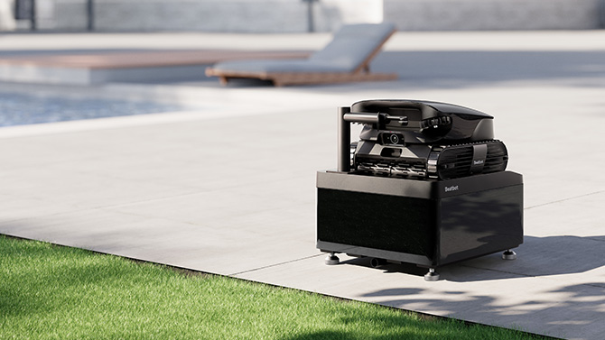 The Beatbot AquaSense X site on its dock