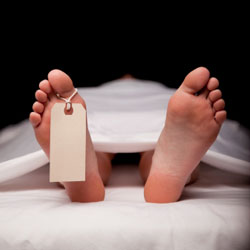 dead body in morgue
