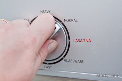 Dishwasher lasagna setting
