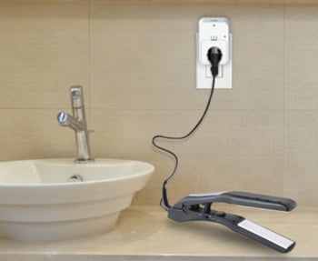 D-Link Wi-Fi Smart Plug in use in a bathroom