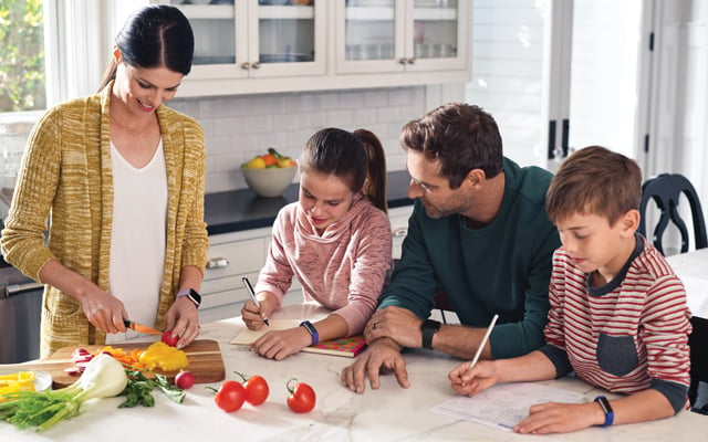 FitBit Ace on kids, Versa on adults