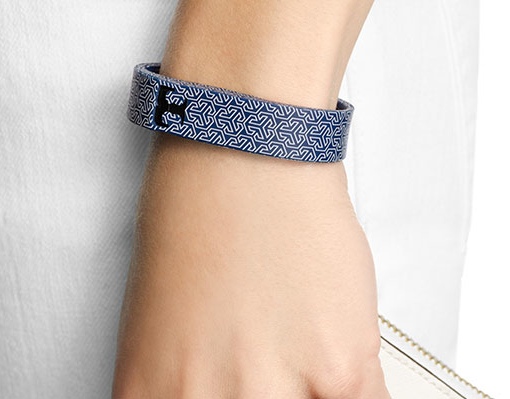 Tory Burch blue silicon wristband