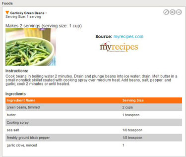 fitorbit recipe