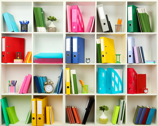 Organized shelving