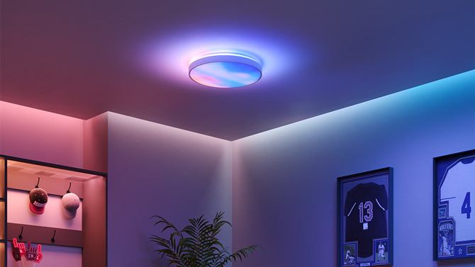 Govee Ceiling Light Ultra shown on the ceiling in a child's room.