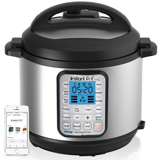 Pressure Cooker: Instant Pot Smart Bluetooth-Enabled Multifunctional Pressure Cooker