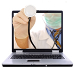 laptop with doctor