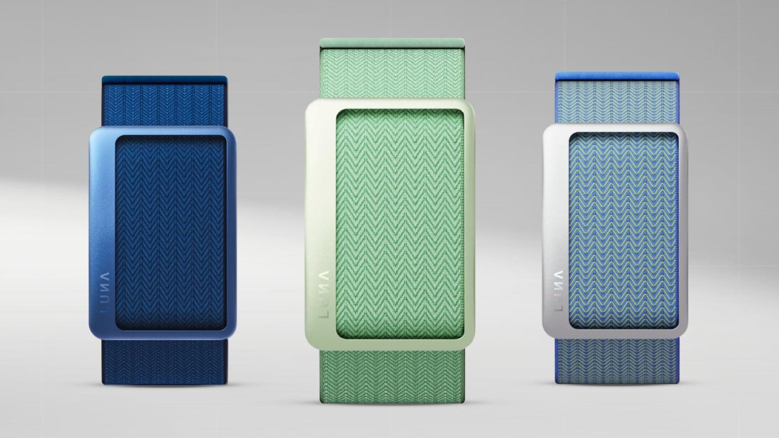 Luna Band fitness tracker in different colors