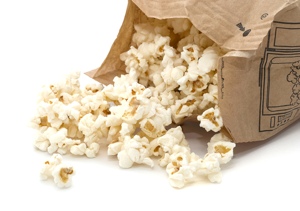 Bag of microwave popcorn