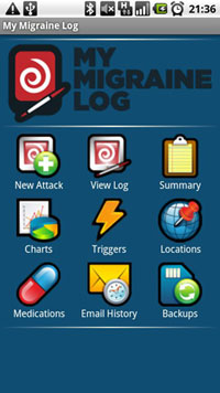 My Migraine Log Pro app for Android