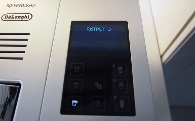 Nespresso Lattissima Pro control panel