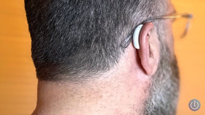 Orka Two shown on ear
