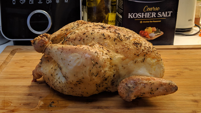 Panasonic High Speed Toaster Oven roast chicken test