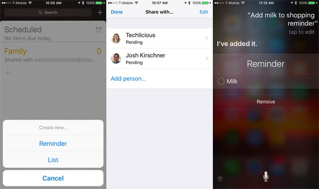 Best for Siri Users: Reminders