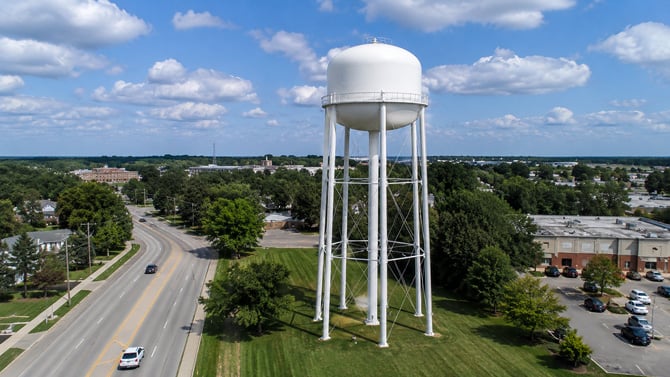 Concept image of a water tower.