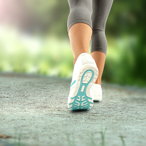 Woman in running shoes