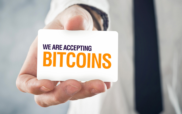 accepting bitcoins concept