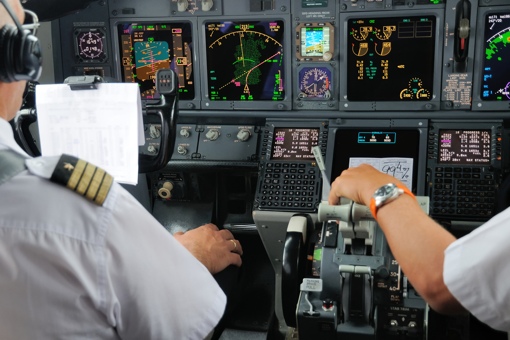 Airplane cockpit