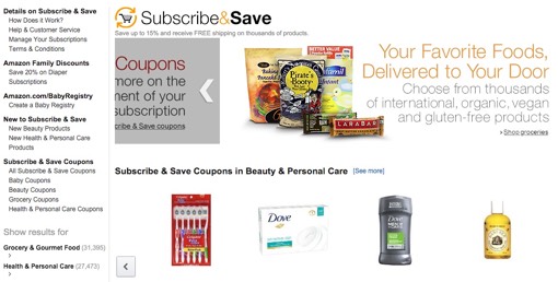 Amazon Subscribe and Save