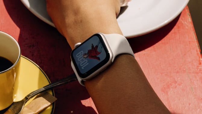 Apple Watch SE 3 on a wrist