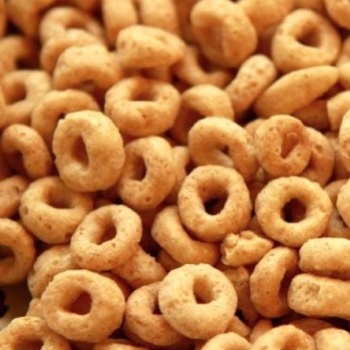 Cheerios cereal closeup