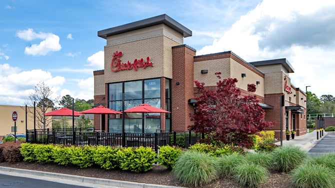Chick-fil-a restuarant exterior