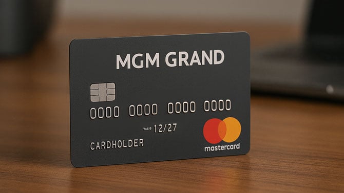 Concept drawing of a MGM Grand credit card.