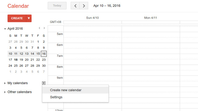 Create calendar