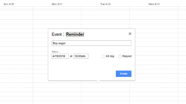 Create reminders