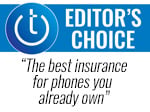 Techlicious Editor's Choice logo with text: the best insurance for phones you already own.