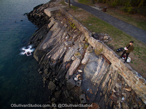 John O'Sullivan take a selfie with his drone