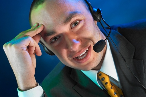Male customer service phone agent