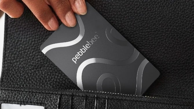 photo of Pebblebee Card 5 in a wallet