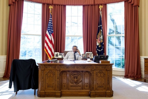 President Obama in the Oval Office