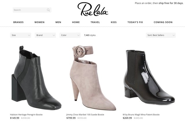 Best for boutique shopping: RueLaLa