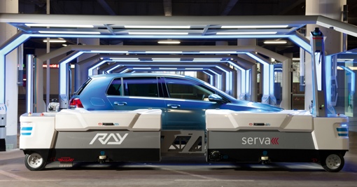 Ray robot valet parking a car